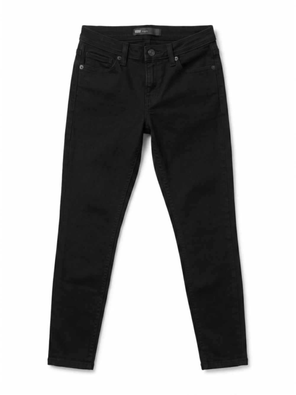 LEVI'S Jegging Black Denim Jeans, Mid-rise Skinny Streetwear, Sz 26